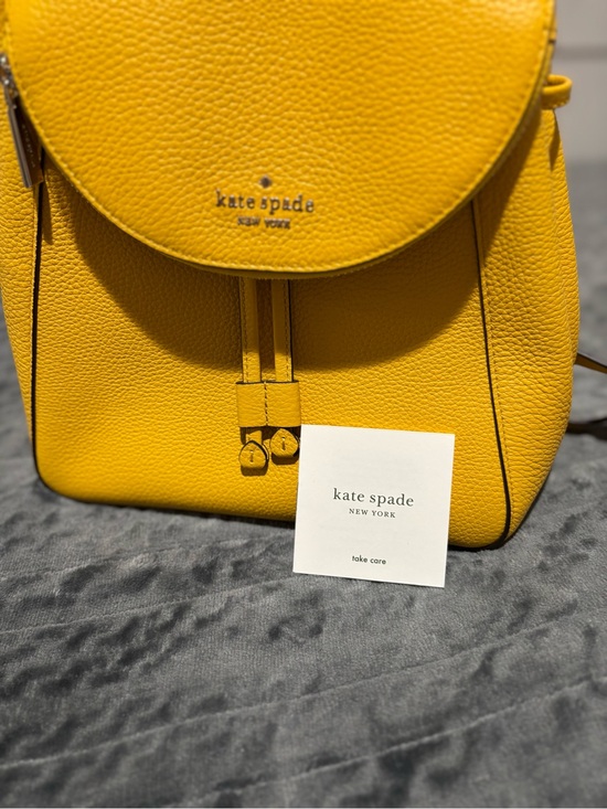 Kate Spade Mustard Yellow Leather Mini Backpack